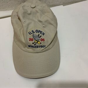 US Open Winged Foot 2006 Golf Hat Cap Beige USGA Member Adjustable